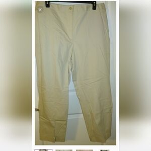 NEW PLUS Coldwater Creek Tan Kacki Lady's Slacks Pants Lady's 24 W